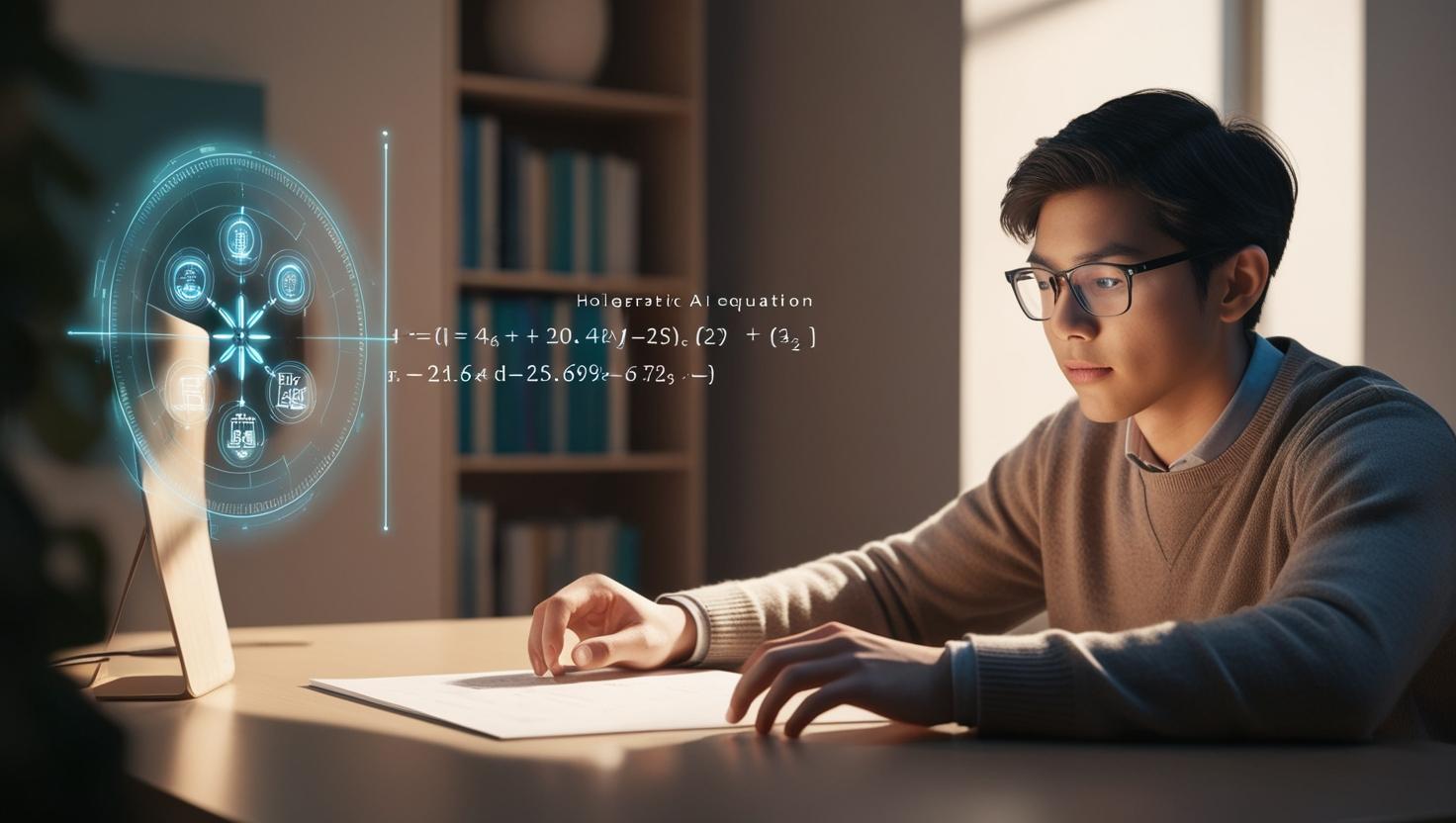 Student using AI to solve problems